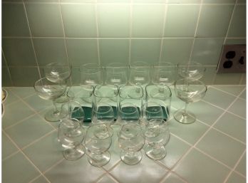 Lot Of Various Glassware.  Dessert  Square, Drink.