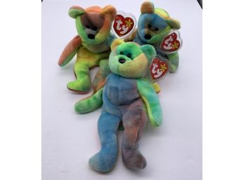 THREE Garcia 1993 Rare ORIGINAL Beanie Babies! Style 4051, PVC Pellets! Never Played With!