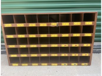 Metal Heavy Duty Nail Storage Rack With Separate Cubicles.