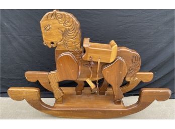 ABSOLUTELY BREATHTAKING Solid Wood Rocking Horse. Handmade.