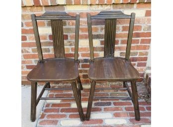Pair Of Nice Wooden Chairs, Brand Unknown