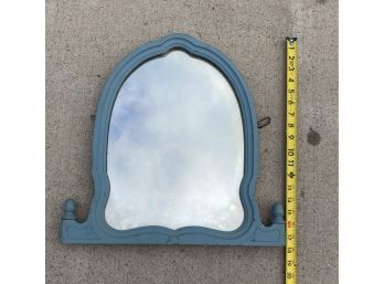 Small Mirror In Blue Wooden Frame