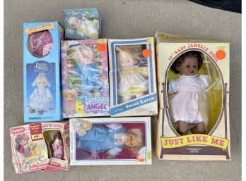 Collection Of Vintage Baby Dolls In Their Original Box. 7 Dolls Total.