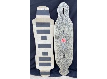 Two Longboard Decks With Awesome Designs