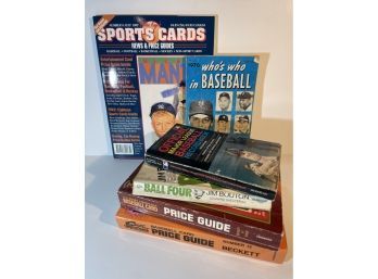 Various Baseball Books. SPORT AMERICANA Price Guide, MLB Record Book, And More!