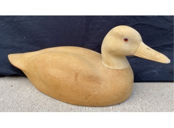 Cute Wooden Duck Statue, Approximately 16x7x7 Inches
