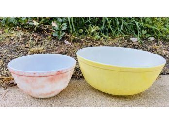 Two PYREX Bowls, Needs Some Cleaning