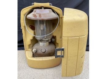 Antique COLEMAN Lantern In Yellow Carrying Case, Untested