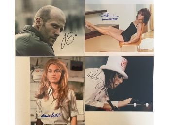 Jason Statham, Patricia Heaton, Alexandra Basteda, Alice Cooper, Licensed Autographed Celebrity Photograph