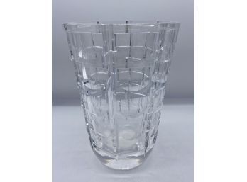 Stunning Crystal Glass Vase, Very Solid And Heavy!