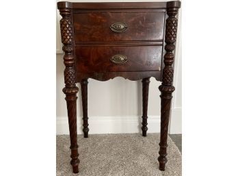 Vintage Elegant Side Table With Two Drawers