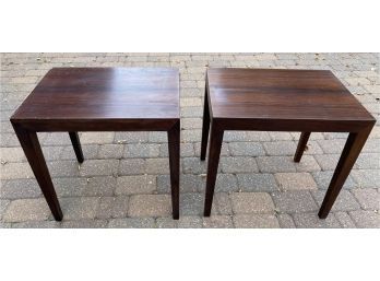 Small Matching Danish Tables, 18W X 14D X 18H, Some Scratches And Other Blemishes