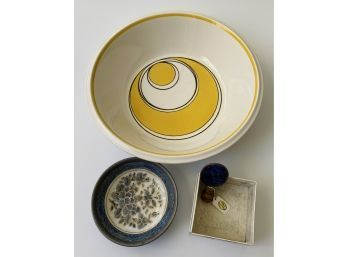 Asian-inspired Collection! Fabulous Yellow Bowl By MIKASA And Small Blue Bowl Crafted In Asia
