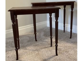 Beautiful Wooden Nesting Tables With Unique Designed Legs (2).