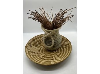 Palm Basket Handwoven By Women In Pakistan
