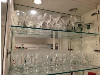 Etched Vintage Wine Glasses, Margarita,  And Other Various Glass