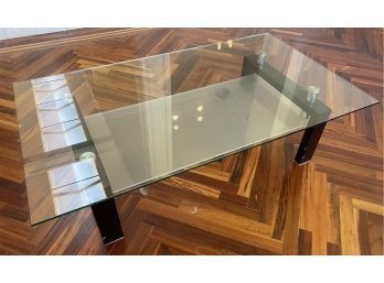 Two Level/Glass Coffee Table, 55 X 31 X 16