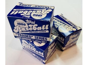 TOPPS 1988 Baseball Cards, Traded Series. Numbers 1-T Thru 132-T. Three Boxes In Factory Packaging.