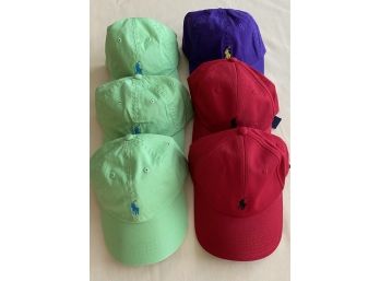 Collection Of 6 POLO Ralph Lauren Hats With ORIGINAL Tags On Them! Priced At $39.50 Each. Various Sizes