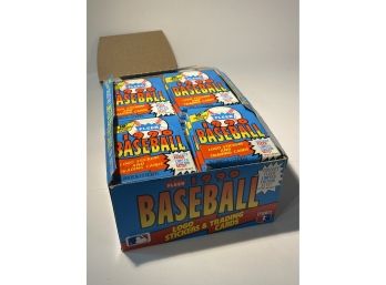 Packs Of Baseball Trading Cards And Logo Stickers. 1990 Fleer. 10th Anniversary Edition.