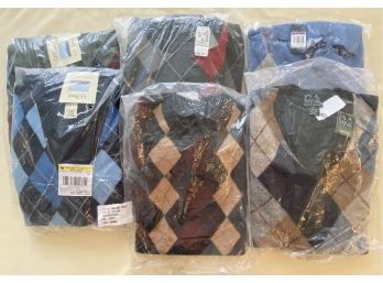 6 Mens XXL Sweaters In Original Packaging From LL Bean, Jos. A Banks, And Nautica