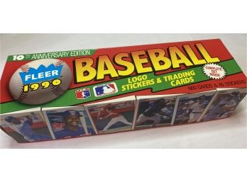 Fleer 1990 Baseball Logo Stickers And Trading Cards. Complete Set In Original Factory Packaging!