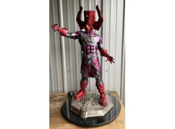Supersize MARVEL GALACTUS Statue On Electronic Turntable. Stands Approximately 35 Inches Tall