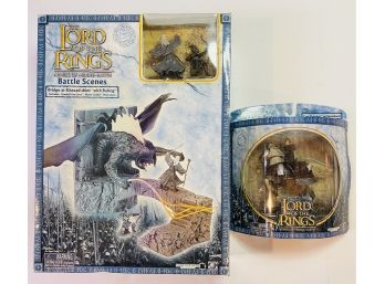 Lord Of The Rings Battle Scenes! Bridge At Khazad-dum And King Theoden In Factory Packaging!