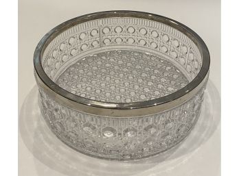 Gorgeous Lead Crystal Serving Bowl With Intricate Design