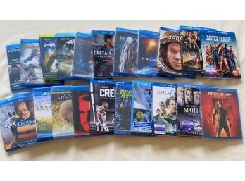 Collection Of 22 Blue Ray Movies Including Captain America, Legends Of The Fall And More!