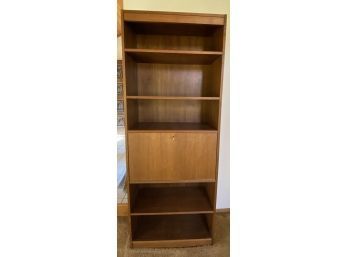 Tall 78 Inch Wooden Book Shelf With Locked Cabinet