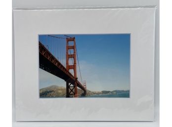 Color Film Print Of Golden Gate Bridge, 5x7 Photo In 8x10 Matte Frame