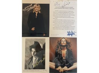 Kirk Douglas Signed Script, Helena Bonham Carter, Sheryl Crow, Licensed Autographed Celebrity Photograph