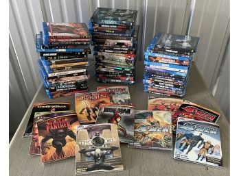 LARGE Collection Of Blue Ray/regular DVDs. Marvel Knights, Colombiana, Justice League, Hulk, And Many More