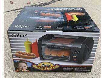 DOLCE Hot Dog Roller Grill With Bun Warmer In Unopened Box