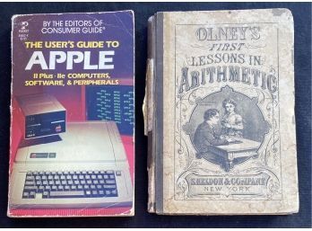 1983 Users Guide To APPLE Novelty Book, Plus Olneys First Lesson In Arithmetic