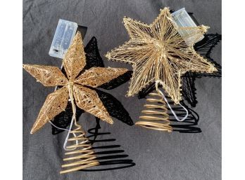Two Battery Powered Star Christmas Tree Toppers