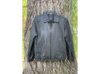 Brandini Black Leather Jackets. Size Small.
