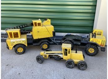 Vintage Tonka, Turbo-diesel, Toy Trucks And Sand And Gravel Tractor.