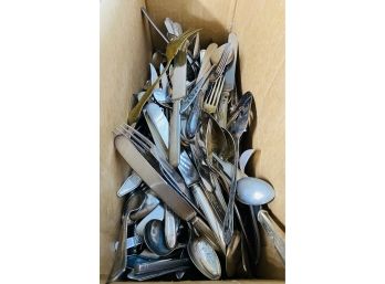 Box Of Assorted Silverware. Beautiful Stainless Steel Designs