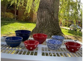 Collection Of Small Ceramic Bowls With Cute Designs.(7)