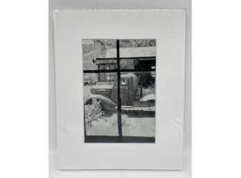 Black And White Film Print Of Truck In Nevada, 5x7 Photo In 8x10 Matte Frame
