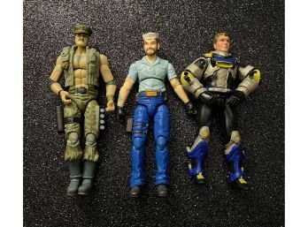 Collection Of Three Loose G.I. JOE Action Figures, Including Shipwreck And More!