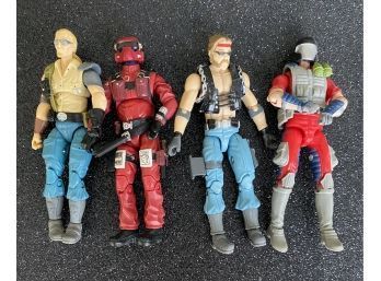 Collection Of 4 Loose G.I. JOE Action Figures, Including 1985 TORCH