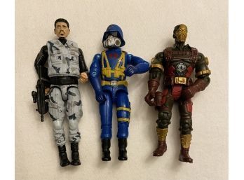 Authentic G.I. JOE Action Figures! Three Loose Figures Including Cobra Trooper And 2009 BREAKER