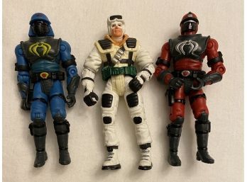 Authentic G.I. JOE Action Figures! Three Loose Figures, Including Frostbite