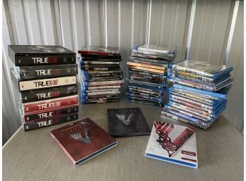 HUGE Assortment Of Blue Ray DVDs. Vikings, True Blood, Pacific Rim, True Grit, Transformers And Many More!