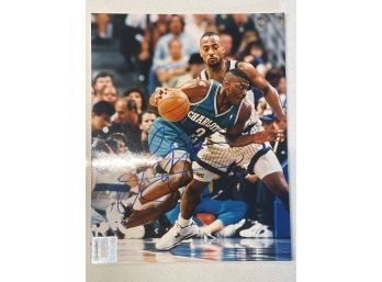 Larry Johnson Charlotte Hornets Officially Licensed Autographed Sports Memorabilia