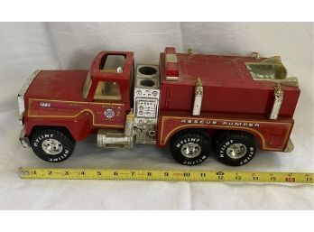 Antique Metal Firetruck Toy By NYLINT