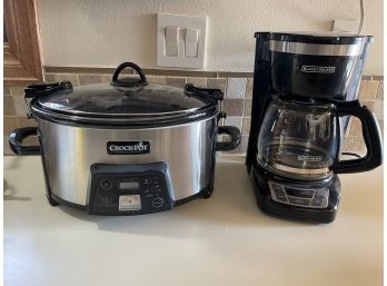 Crockpot (like New) And A Black & Decker Coffee Maker.